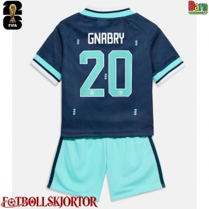 Tyskland Serge Gnabry #20 Borta Kläder Barn VM 2026 Kortärmad (+ Korta byxor)